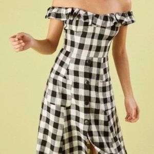 Reformation Hattie Dress off the shoulder with pockets